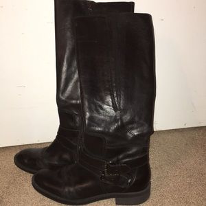 Tall leather boots